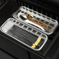 thumbnail image 4 of CATIEBYE 4Pcs Stainless Steel Dishwasher Basket Rectangular Metal Cutlery Holder with Large Storage Space, 4 of 8