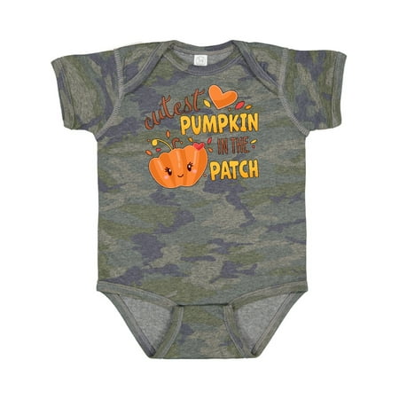 

Inktastic Cutest Pumpkin in the Patch with Orange Heart Gift Baby Boy or Baby Girl Bodysuit
