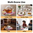 thumbnail image 2 of Sweet Shop Words Round 13 Inch Placemats Set of 2, Candyland Colorful Lollipop Potatoes HeatResistant Non Slip Place Mats for Dining Table, Wipeable Braided Kitchen Table Mats for Housewarming, 2 of 9