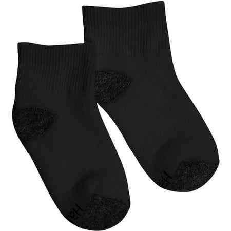 Hanes Boys' Comfortblend Black Ankle Socks, 6 Pack