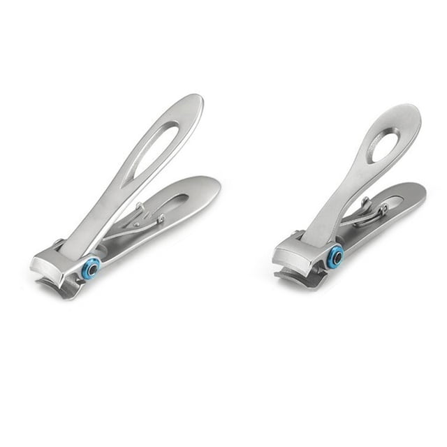 Cortaúñas de acero inoxidable, 2 uds., cortaúñas para uñas de los pies con antideslizante Labymos Cortauñas