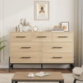 thumbnail image 2 of Eastvita Commode de Rangement Moderne en Bois Naturel à 7 Tiroirs pour Salon et Chambre, 2 of 7