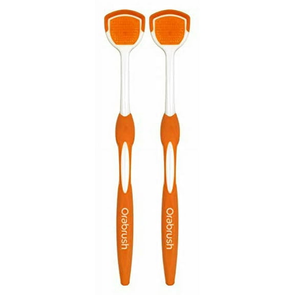 Orabrush Tongue Cleaner Helps Fight Bad Breath, 1 Count (Pack of 2)