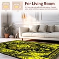 thumbnail image 2 of ODIKA 4'x6' Machine Washable Non-Slip Area Rug, Vibrant Floral Accent High Traffic Rug, Black, 27555, 2 of 7