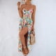 thumbnail image 4 of Vestido largo largo floral con estampado floral informal de verano para mujer, 4 of 6
