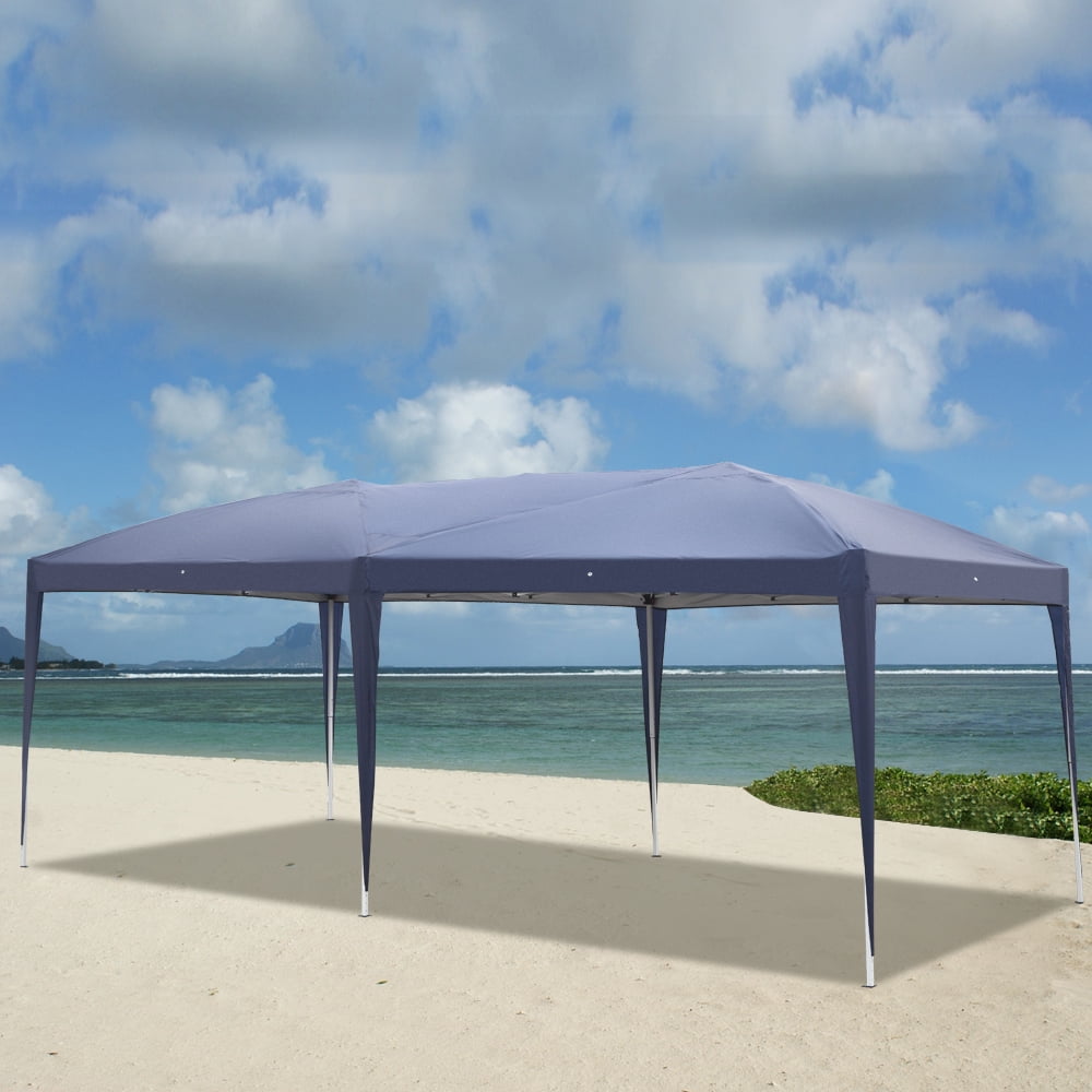 Kadyn 10' x 20' home outdoor camping waterproof folding tent, Wedding Party Tent with Portable Bag, Camping Shelters for Parties Garden Pool, Blue Kadyn 10' x 20' home outdoor camping waterproof folding tent, Wedding Party Tent with Portable Bag, Camping Shelters for Parties Garden Pool, Blue