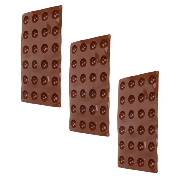 Molde para hornear NikouMX Molde de silicona 3 piezas media esfera 24 orificios