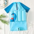 thumbnail image 4 of ATOGUTA Kids Float Swimsuit Buoyancy Sticks for Baby Boys Girls One Piece Floating Swim Training Aid Swimwear Blue, Size 6M-4T, 4 of 5