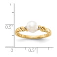 thumbnail image 3 of 14k 6mm White Freshwater Cultured Pearl and Diamond Twist Ring Y13009PL/AA, 3 of 5