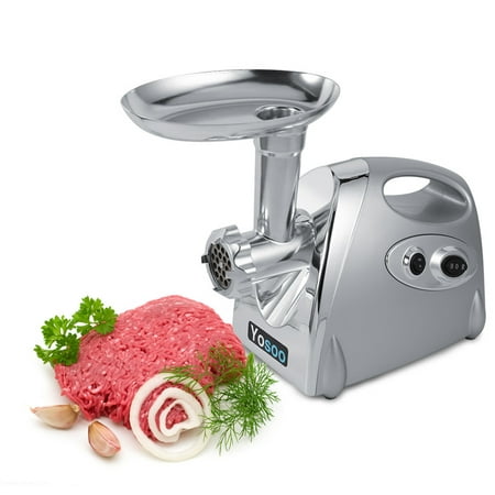 Electric Meat and Grinder Sausage Stuffer 800W Stainless Steel Heavy Duty Meat Grinder with 3 Grinding plates for Home Commercial Food