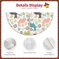thumbnail image 3 of Rateoe Easter Rabbit Pattern Christmas Tree Skirt with Ties , Christmas Tree Decorations, Farmhouse Christmas Decor Xmas Holiday Decorations-, 3 of 6