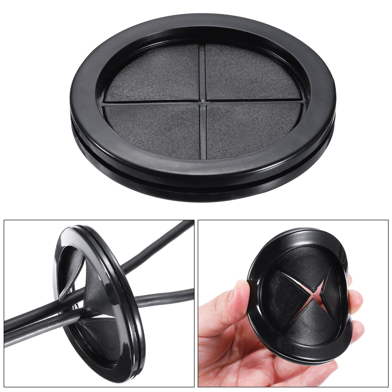 Rubber Grommet Round Double-Sided Mount Dia 120 mm ID 110 mm for Wire Protection Pack of 10