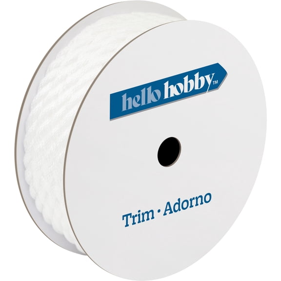 Hello Hobby White 3-Ply Twist Cord Sewing Trim, 3/16 in x 3 yd