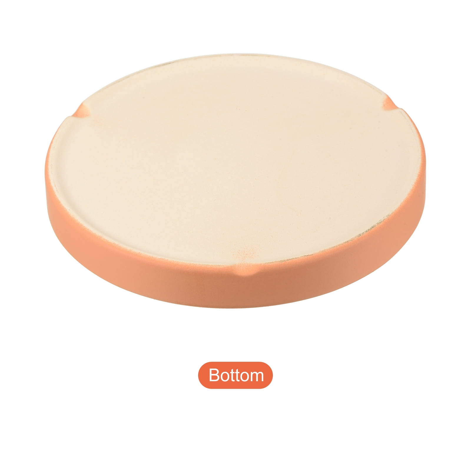Uxcell 6" Ceramic Round Planter Saucer Flower Pot Drip Tray Coaster, Orange 2 Pack