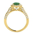 thumbnail image 4 of Aonejewelry 1.35 Ct. Halo Emerald and Diamond Engagement Ring Crafted In 14k Solid Yellow Gold (A+ , I2-I3), 4 of 4