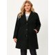 thumbnail image 4 of Women's Plus Size Winter Coats Elegant Notched Lapel Single Breasted Trench Coat Black 1X, 4 of 7