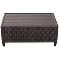 thumbnail image 1 of Barbados Two-Tone Dark Gray/Light Gray Wicker Coffee Table, 1 of 3