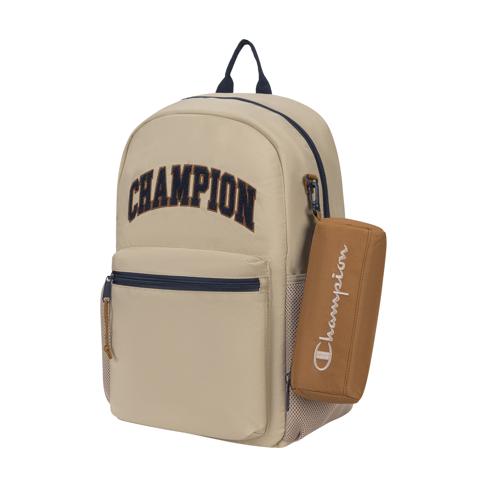 Champion Unisex 18 inch Tan Campus Backpack with Padded Laptop Sleeve