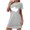 Gray, variant on Xfvqtps Valentine's Day Nightgown for Women Plus Size Double Love Print Short Sleeve Crew Neck Solid Color Lightweight Soft Comfortable Pajamas Black