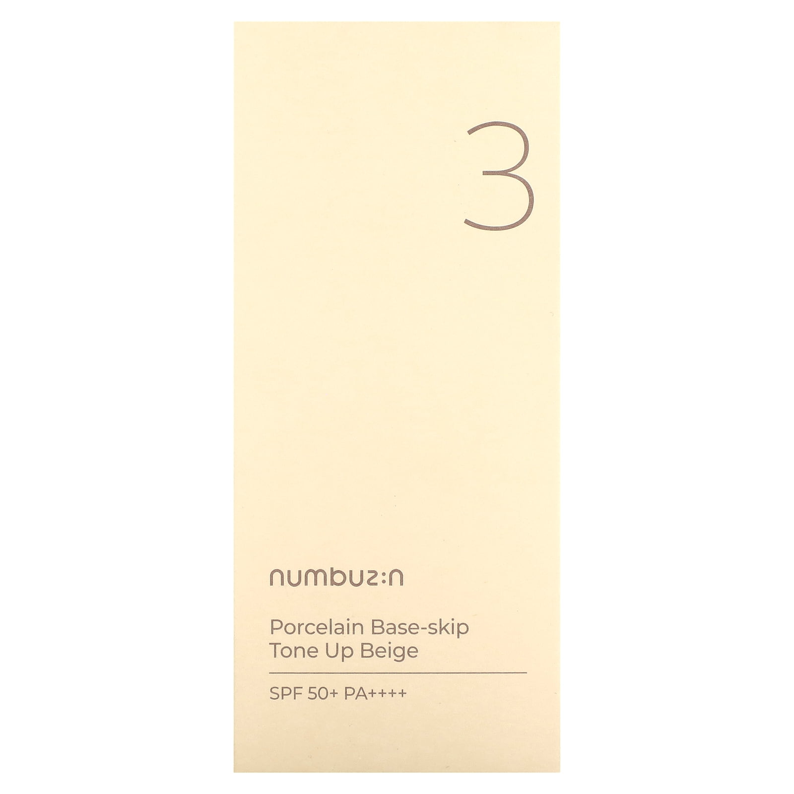 K Beauty Numbuzin No.3 Porcelain Base Skip Tone Up Beige SPF50+ 50ml 1.69oz - Walmart.com K Beauty Numbuzin No.3 Porcelain Base Skip Tone Up Beige SPF50+ 50ml 1.69oz - Walmart.com