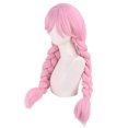 thumbnail image 3 of Peluca genérica para cosplay, rosa, doble trenza, 75 cm, sintética, 3 of 3