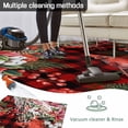 thumbnail image 5 of Cardinal Bird Outdoor Rug for Patio/Deck/Porch, Non-Slip Large Area Rug 3 x 5 Ft, Poinsettia Pine Cones Berry Flowers Red Plaid Indoor Outdoor Rugs Washable Area Rugs, Camping Rug Carpet Runner, 5 of 8