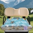thumbnail image 3 of XYZCANDO Beach Sea Turtle Golf Cart Seat Cover | 4 Storage Pockets | Non-Slip Washable Universal Cover for 2-Seat Golf Carts, 3 of 8