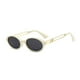 thumbnail image 1 of Gafas de sol ovaladas retro para hombre y mujer, montura redonda estrecha, 1 of 2
