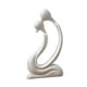 thumbnail image 3 of Figura abstracta de cerámica de pareja besándose, 12,5 x 24,4 cm, adorno de mesa romántico. Blanco, 3 of 9