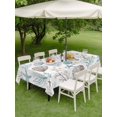 thumbnail image 4 of Outdoor Tablecloth with Umbrella Hole for Patio/Picnic/Party/Camping, Beach Coastal Waterproof Table Cloth Rectangle Table Cover Washable, Ocean Nautical Starfish Coral Seashells (60"x 84"), 4 of 8