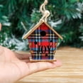 thumbnail image 3 of Visland Pendentif de Cabane en Rondins de Noël Incliné/vertical Rouge à Carreaux Robuste Réutilisable Cadeaux Mise en Scène Mini Décoration Maison Pendentif Maison en Bois Xmas Cadeaux de Fête, 3 of 8