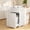 White-02, variant on 13 Gallon Garbage Can Cabinet, 20" Fluted Pull Out Trash Can with Drawer and 3 Hooks, Wood Laundry Hamper Cabinet, for Kitchen, Living Room, Bedroom