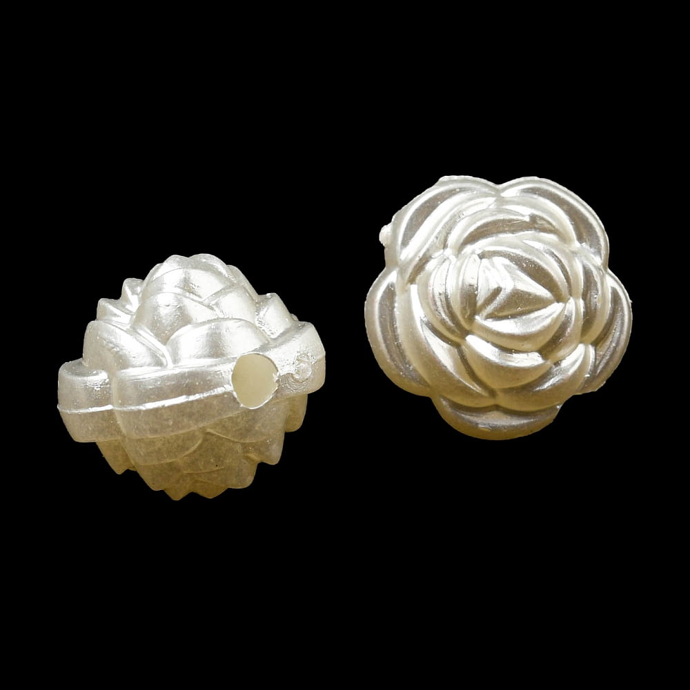 500gs Imitation Pearl Beads Flower 12x11mm Hole: 2mm 757pcs/500g DIY