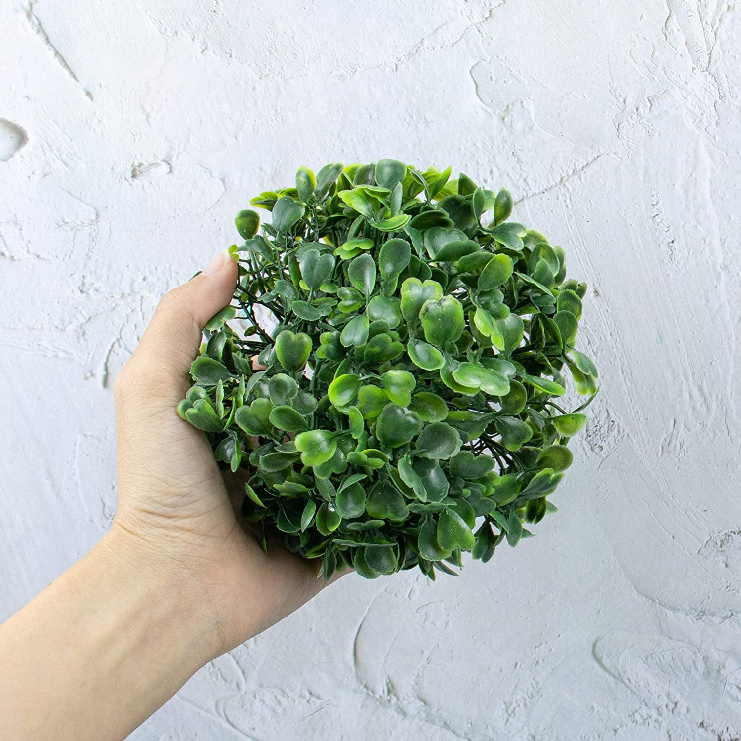 6Pack Artificial Plant Topiary Ball Faux Boxwood Green Round Hanging Balls for Home Decor, 5in