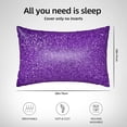 thumbnail image 4 of KLL Glitter Purple Pattern Silk Pillowcase for Hair and Skin Standard Size 20"X 30" Soft Breathable Pillow Covers for Sleeping, 4 of 7