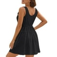 thumbnail image 4 of Taylonsss Womens Summer Dress Elegant Sun Protection U Neck V-shaped Lace Pocket Beach Resort Dress, 4 of 9