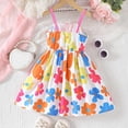 thumbnail image 4 of LUOGENLI Girls Dresses Size 8-10 Fancy Toddler Girls Sleeveless Floral Prints Sandbeach Holiday Party Dress Dance Party Dresses Clothes Girls Skirts with Shorts Size 8 4-5 Years, 4 of 6