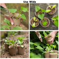 thumbnail image 4 of Macetas de turba Baxrou, paquete de 120 unidades, 8 cm, para plántulas, con 30 etiquetas para plantas, 4 of 7