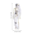 thumbnail image 3 of Life-size posing Halloween skeleton 15.7-inch full-body articulated human bone yard, realistic decoration displayed in the window and durable plastic props., 3 of 6
