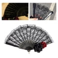 thumbnail image 1 of Abanicos de mano plegables, elegantes abanicos de rosas para regalos de fiesta, baile, baile de graduación, espectáculo, 1 of 8