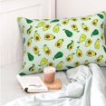 thumbnail image 4 of Pofeuu Cartoon Fruit Print Polyester Microfiber Plush Pillowcases, Super Soft and Cozy Pillow Case Covers with Envelop Closure（Pillow core not included）-14"x20", 4 of 6
