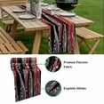 thumbnail image 5 of Red Black Stripes Table Runner - 36 Inch Long, Kitchen Dining Table Runner Dresser Scarves, Modern Gradient Abstract Lines Art Farmhouse Decor for Coffee Tables Wedding Party Banquet, 5 of 8
