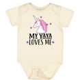 thumbnail image 3 of Inktastic My Yaya Loves Me Unicorn Girls Baby Bodysuit, 3 of 5