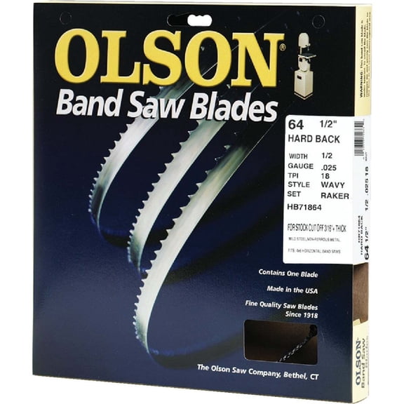 Olson Saw Band Saw Blade HB71864DB - 18 TPI, Metal, Heavy-Duty - 1 Piece
