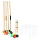 thumbnail image 1 of Croquet De Madera Con Raquetas, Bolas, Puertas Y Palos De Marcar Juego De Croquet Para Grupos De 4 Personas Con Bolsa De Transporte Eigraketly OD013605-00, 1 of 6