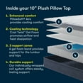 thumbnail image 3 of Serta 10" Twin Mattress, Five Star Mattress, Plush Pillow Top, Innerspring Adult Sertapedic, Hybrid, Mattress in a Box, Twin Size Mattress, 3 of 11