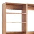 thumbnail image 4 of Dee Modular Closet System, 3 Clothing Racks, 6 Shelves in Oak Brown Wood, 4 of 7