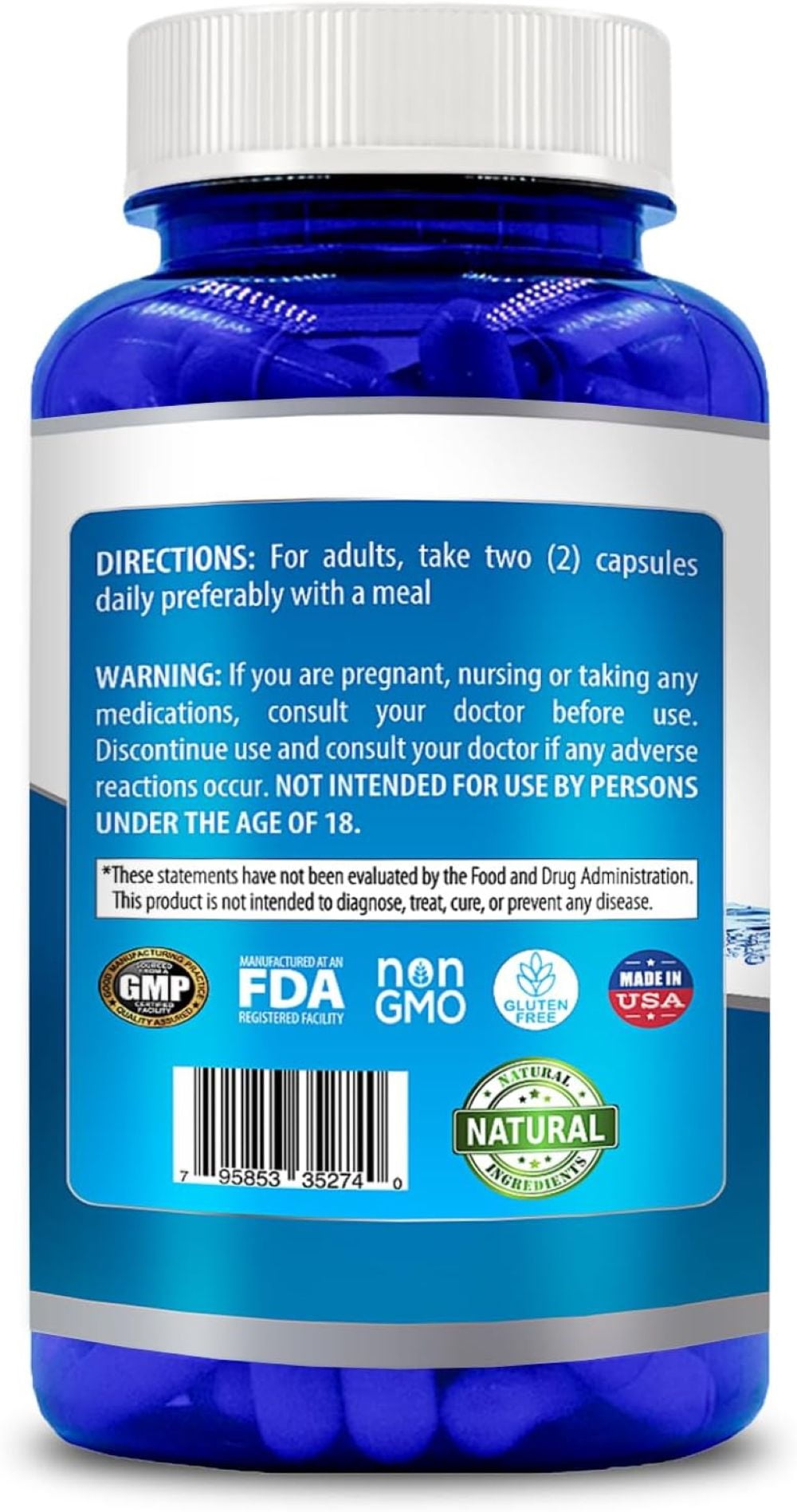 Natural Vitamin CoQ10 Extra Strength 400mg 200 Capsules Quick Absorption (Gluten Free & Non-GMO)