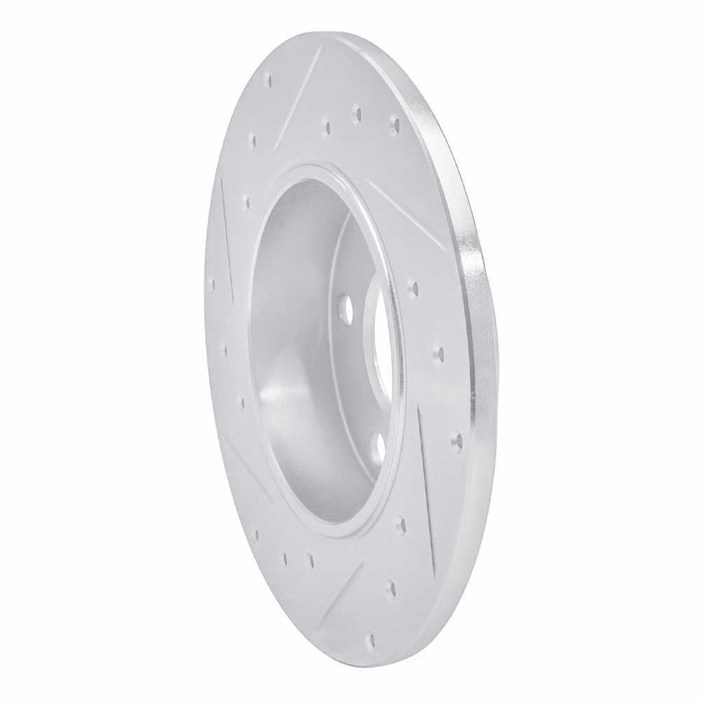 Dynamic Friction Company 631-63011R DFC Brake Rotor - Drilled And Slotted - Silver