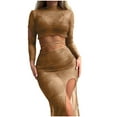 thumbnail image 2 of Babysbule Womens Bikini Sets Swimsuits Women's Swimsuit Sets Split Bikini Long Sleeve Skirt Swimwear, 2 of 6